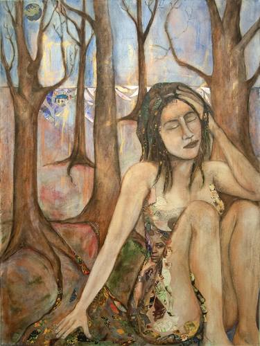 Original Figurative Women Mixed Media by Denise Adler