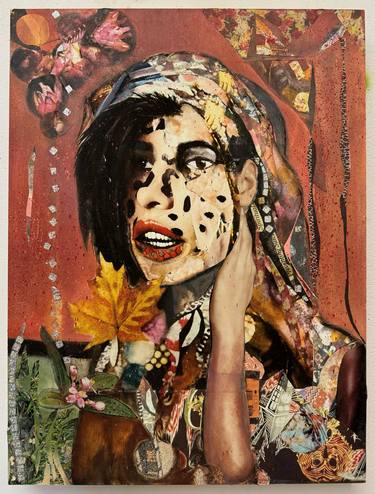 Original Figurative Women Collage by Denise Adler