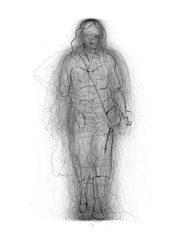 Original Figurative People Drawings by Nick Rands