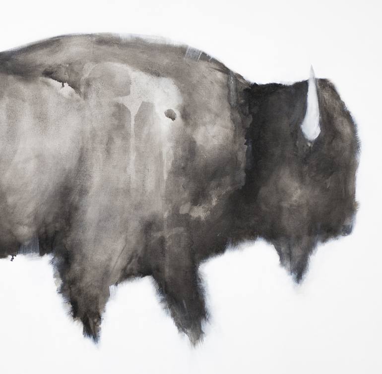 Buffalo Painting by Jacqueline Neuwirth | Saatchi Art