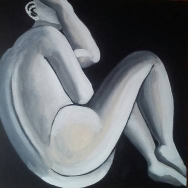 Original Figurative Nude Paintings by Pi Piotr Klara