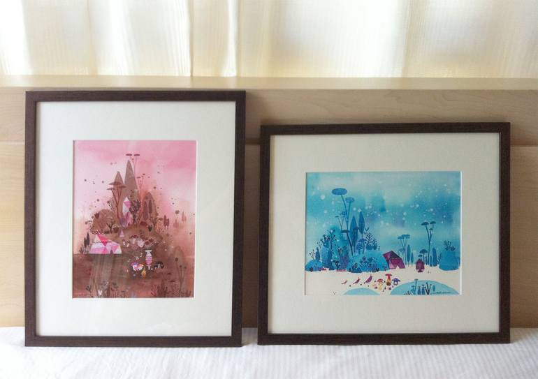 Original Illustration Nature Painting by Little Blue Moon
