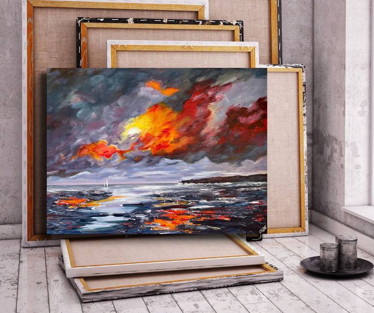 Original Seascape Painting by Marja Brown