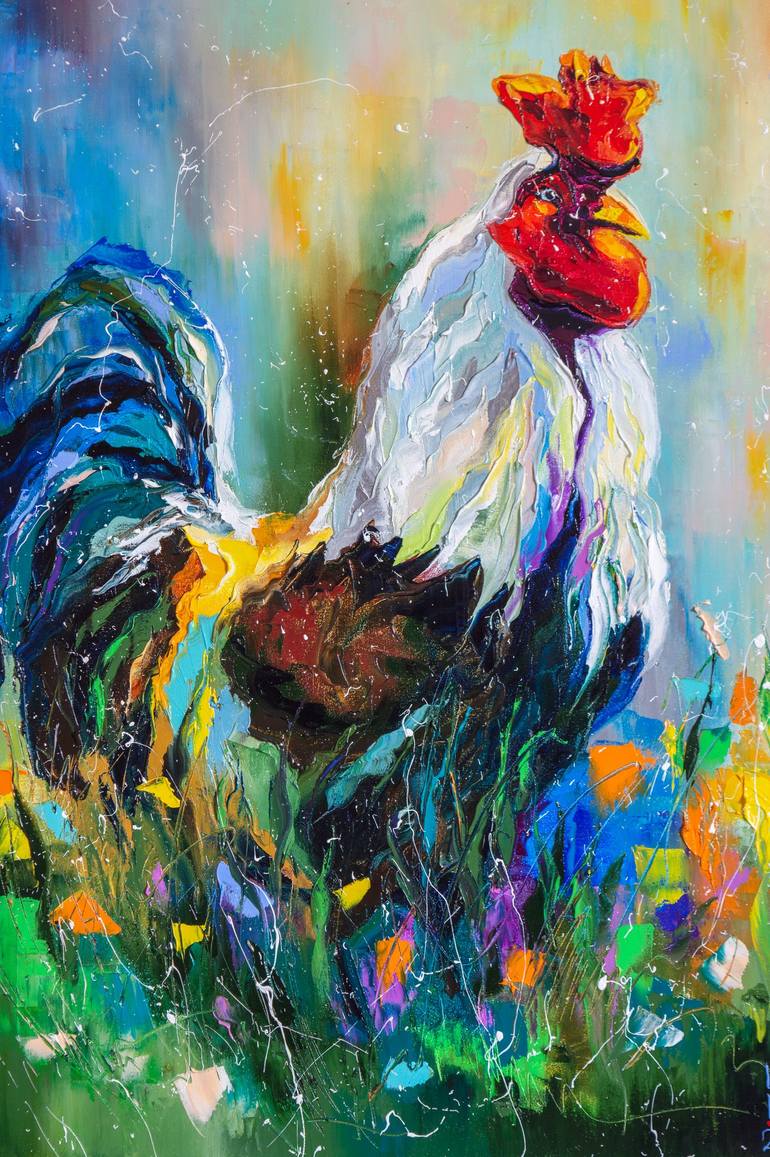 Original Impressionism Animal Painting by Liubov Kuptsova