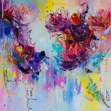 Original Abstract Floral Paintings by Liubov Kuptsova