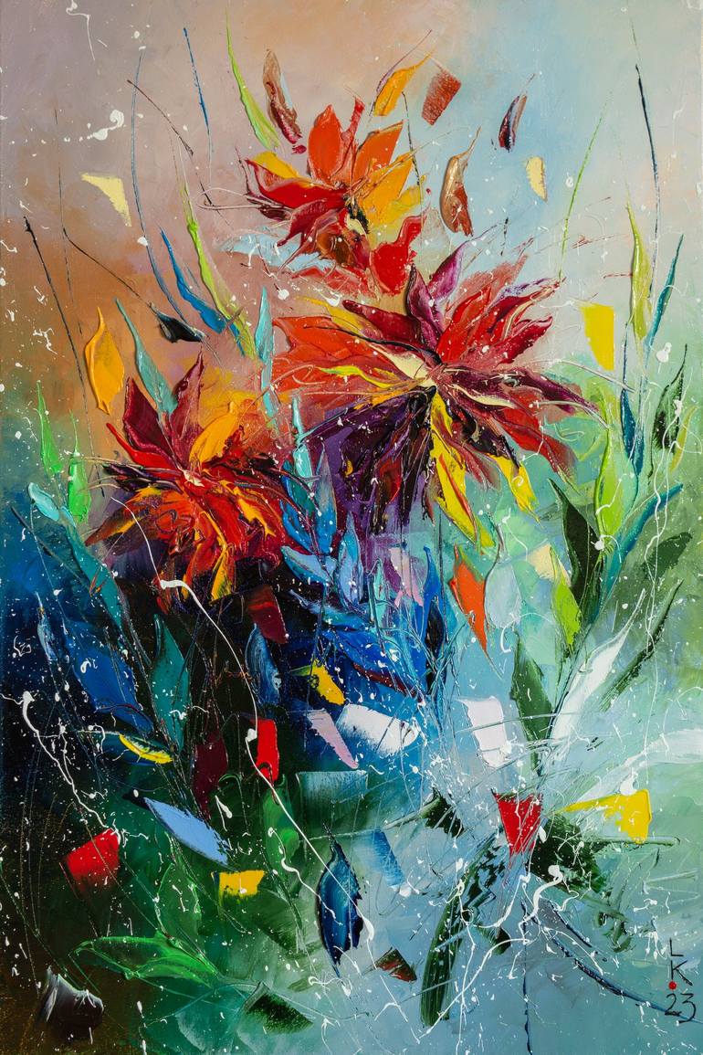 Original Impressionism Floral Paintings by Liubov Kuptsova