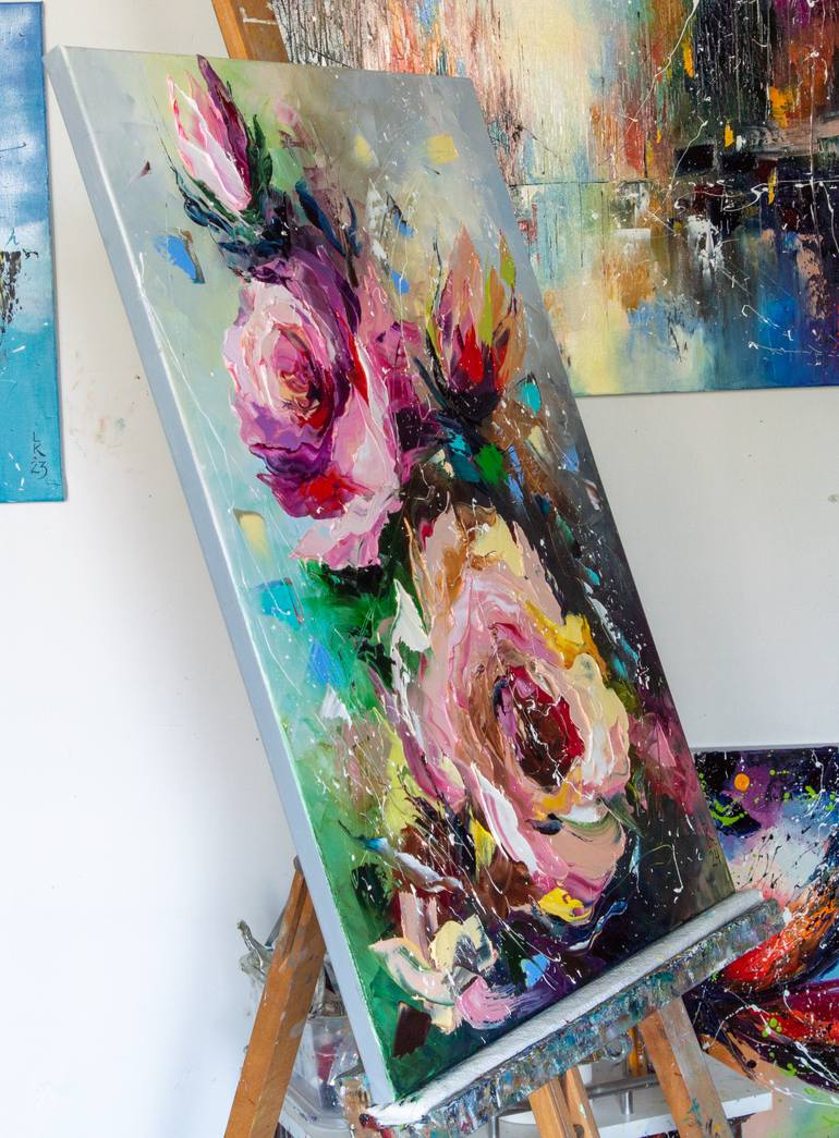 Original Impressionism Floral Painting by Liubov Kuptsova