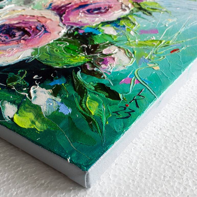 Original Impressionism Floral Painting by Liubov Kuptsova