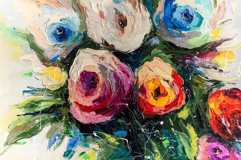 Original Impressionism Floral Painting by Liubov Kuptsova