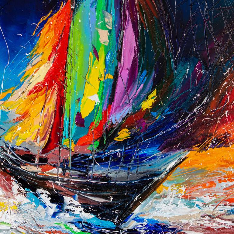 Original Boat Painting by Liubov Kuptsova