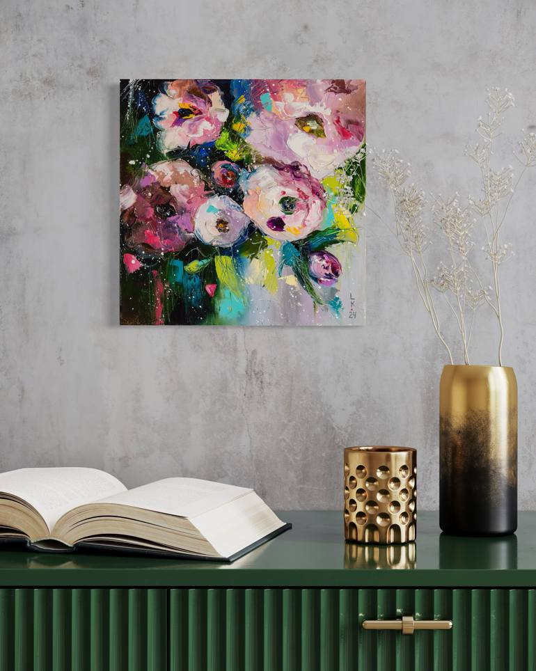 Original Impressionism Floral Painting by Liubov Kuptsova