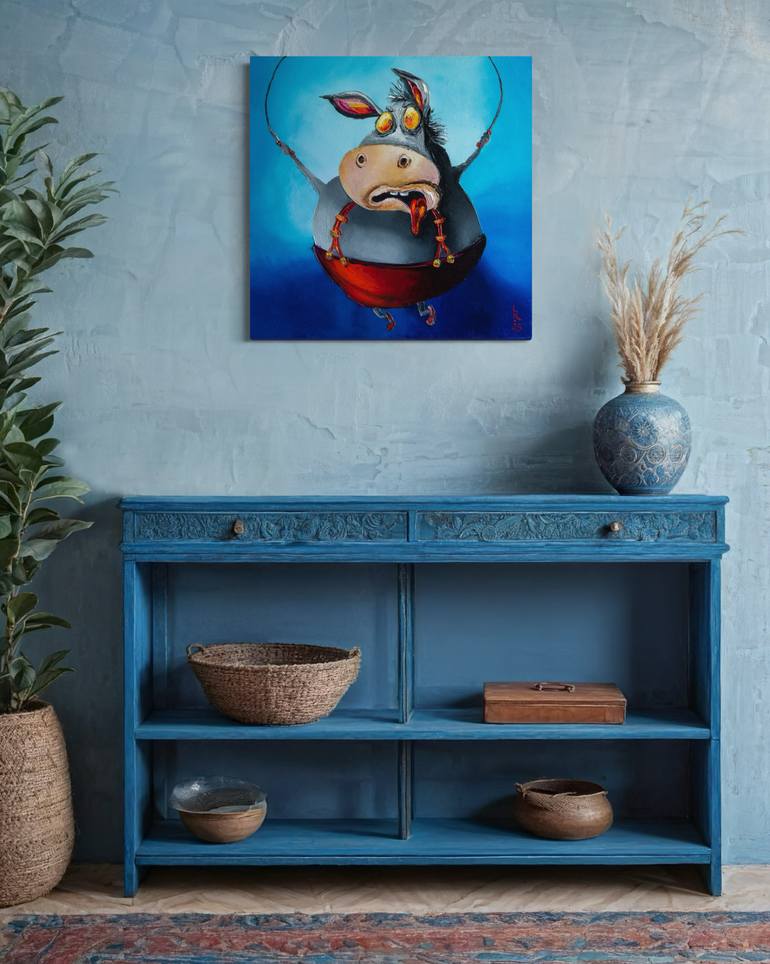 Original Surrealism Animal Painting by Liubov Kuptsova