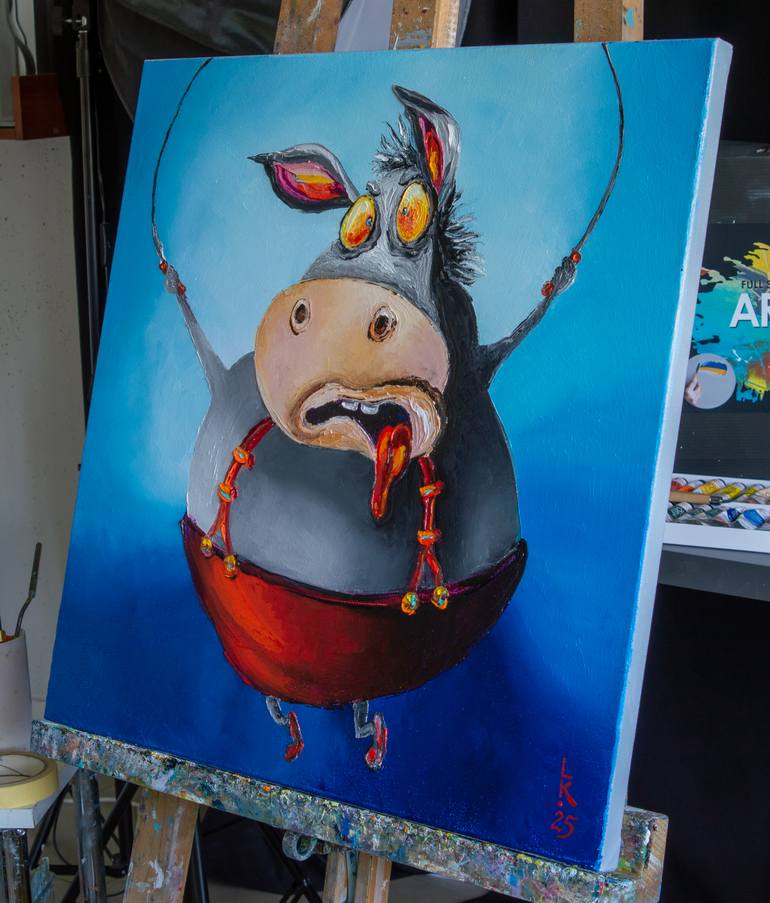 Original Surrealism Animal Painting by Liubov Kuptsova