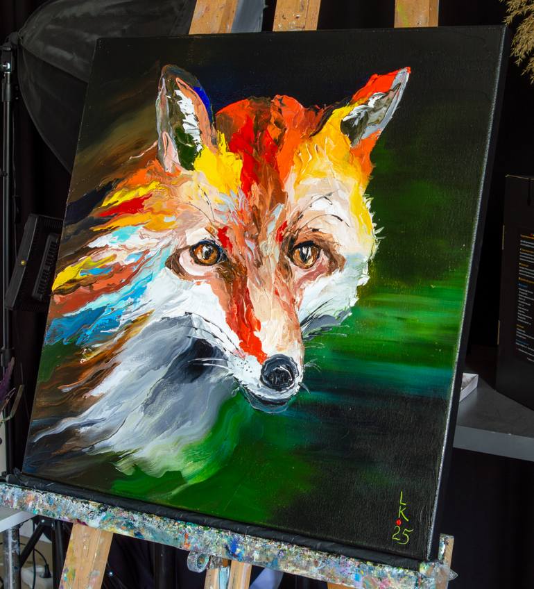 Original Impressionism Animal Painting by Liubov Kuptsova