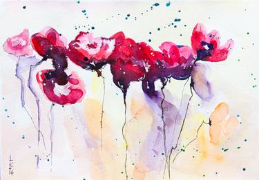 Print of Abstract Floral Paintings by Liubov Kuptsova