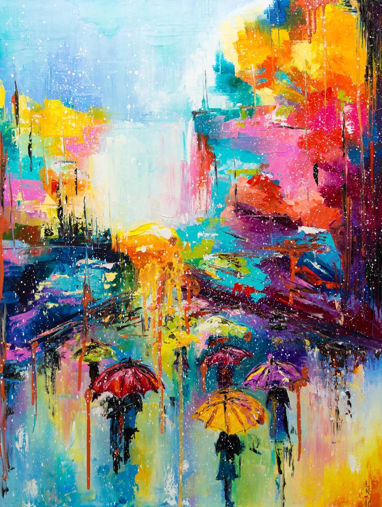 RAINY DAY Painting by Liubov Kuptsova - Jose Art Gallery