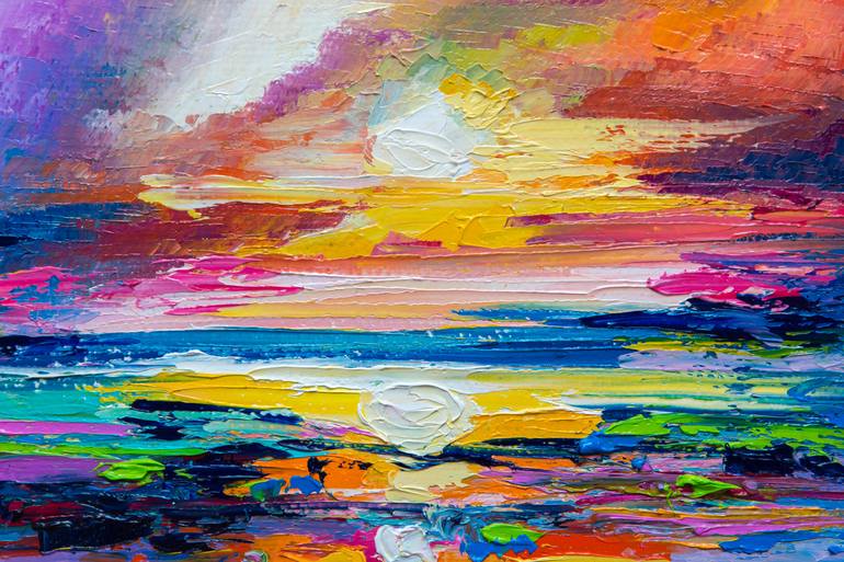 Original Abstract Seascape Painting by Liubov Kuptsova