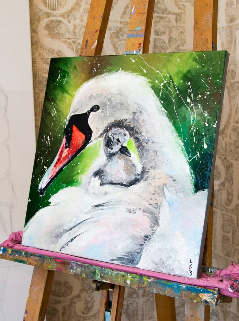 Original Impressionism Animal Painting by Liubov Kuptsova