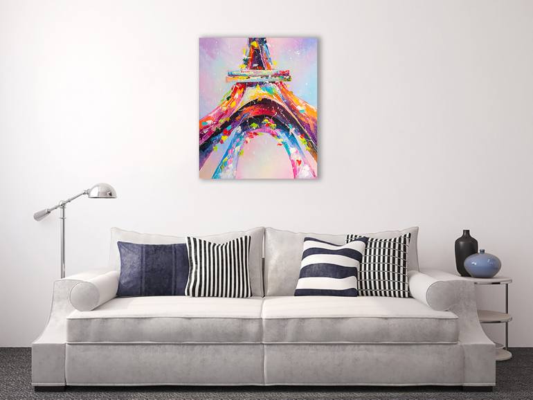 Original Abstract Architecture Painting by Liubov Kuptsova