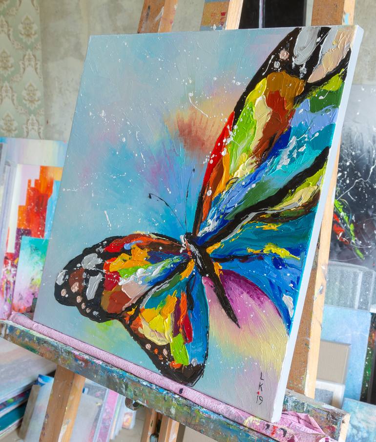 Butterfly Painting by Liubov Kuptsova | Saatchi Art