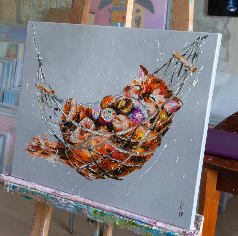 Original Impressionism Animal Painting by Liubov Kuptsova
