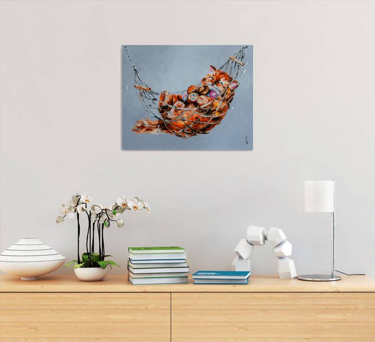 Original Impressionism Animal Painting by Liubov Kuptsova