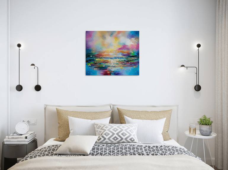 Original Abstract Seascape Painting by Liubov Kuptsova