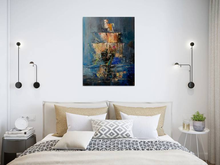 Original Yacht Painting by Liubov Kuptsova