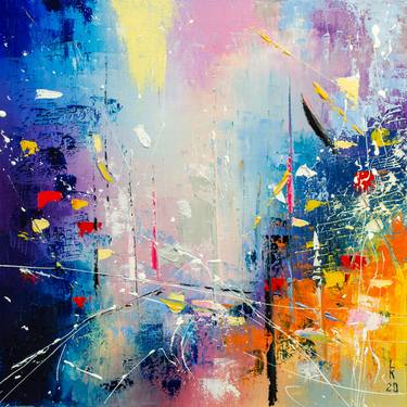 Print of Abstract Cities Paintings by Liubov Kuptsova