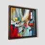 Original abstract Oil painting on canvas by Liubov Kuptsova. 
The size of the oil painting in the frame is 57x57x4 cm / 22,5"x22,5"x1,6"
 The work is sold in a handmade frame.  Handmade frame with quality wood will decorate your interior and give positive emotions to you and your family. Ready to hang. Certificate of authenticity included.
