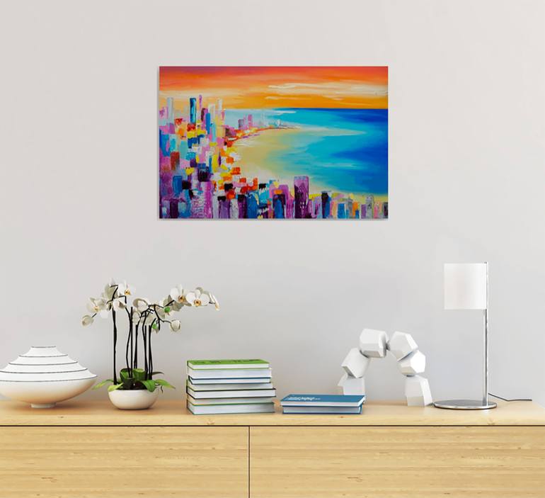 Original Impressionism Cities Painting by Liubov Kuptsova