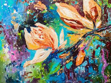 Print of Impressionism Floral Paintings by Liubov Kuptsova