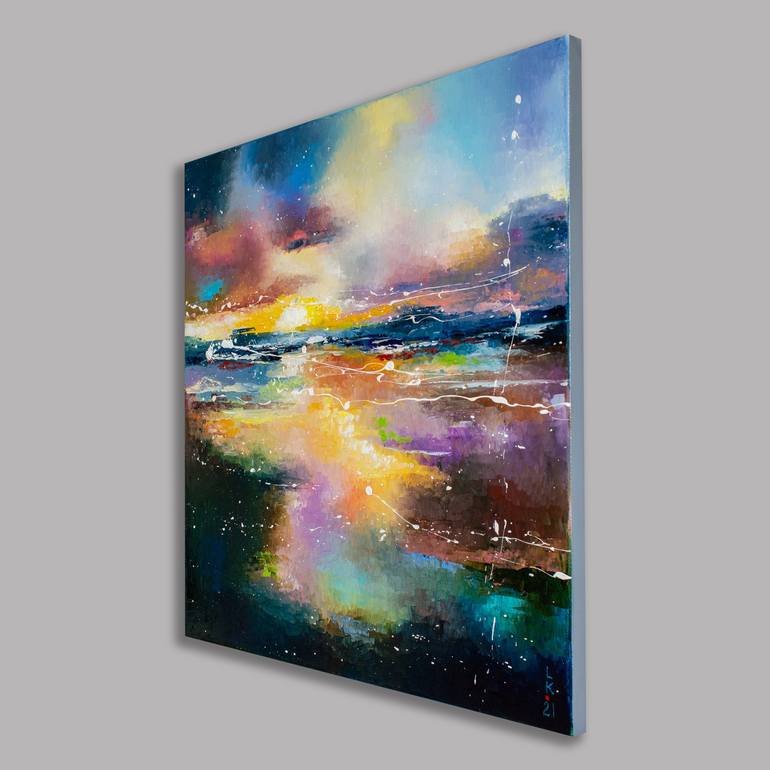 Original Abstract Seascape Painting by Liubov Kuptsova