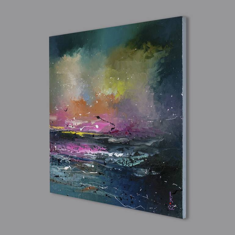 Original Abstract Seascape Painting by Liubov Kuptsova