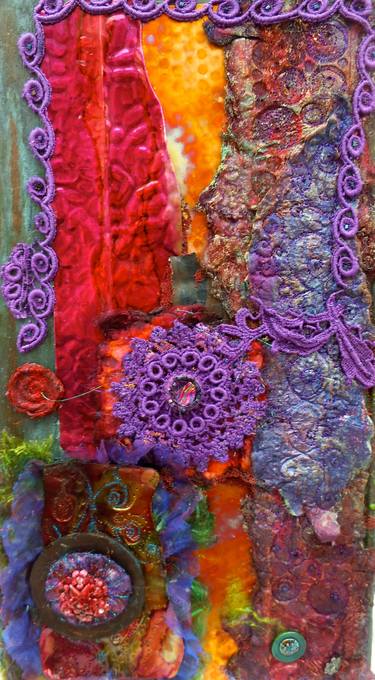 Original Abstract Floral Collage by Sonia Williams