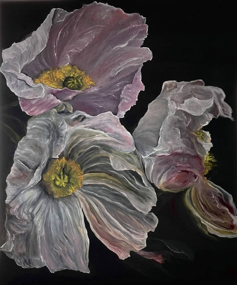 Original Floral Painting by Anastasiia Novitskaya