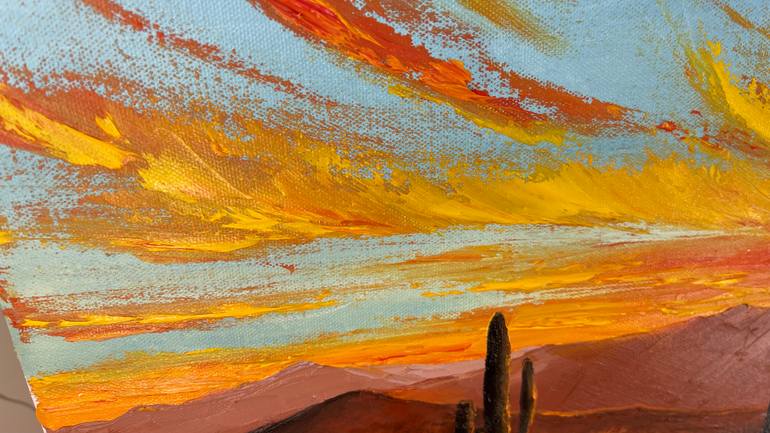 Original Expressionism Landscape Painting by Anastasiia Novitskaya