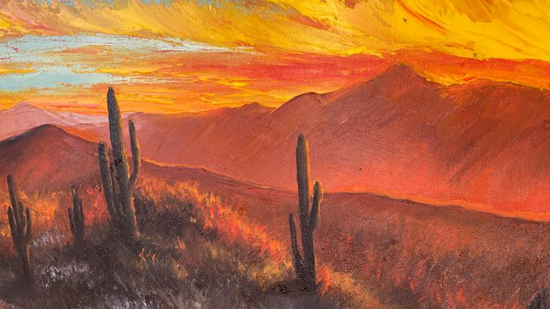 Original Expressionism Landscape Painting by Anastasiia Novitskaya