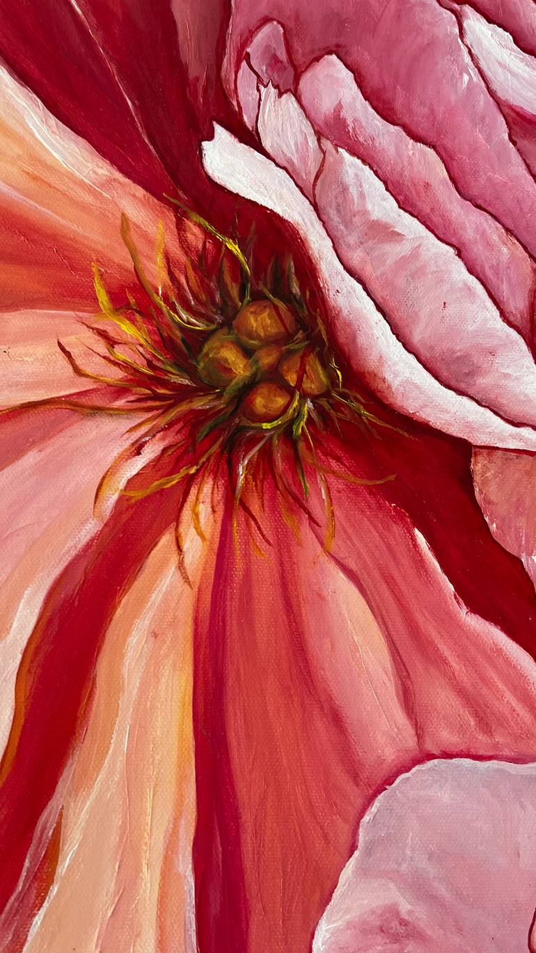 Original Expressionism Floral Painting by Anastasiia Novitskaya