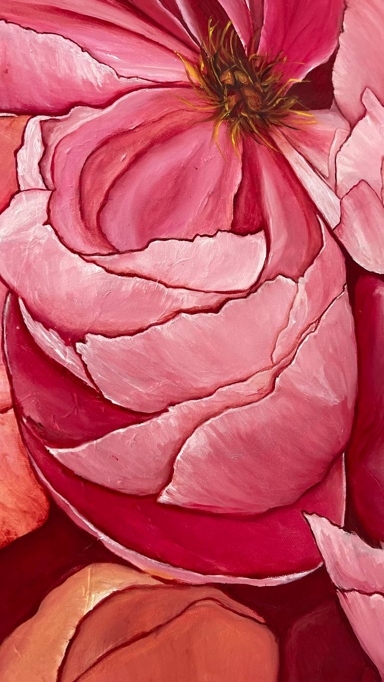 Original Expressionism Floral Painting by Anastasiia Novitskaya