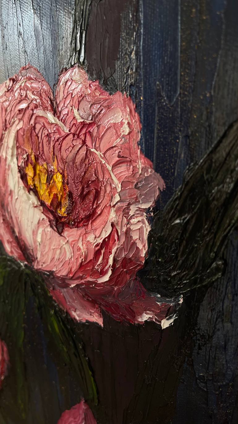 Original Abstract Expressionism Botanic Painting by Anastasiia Novitskaya