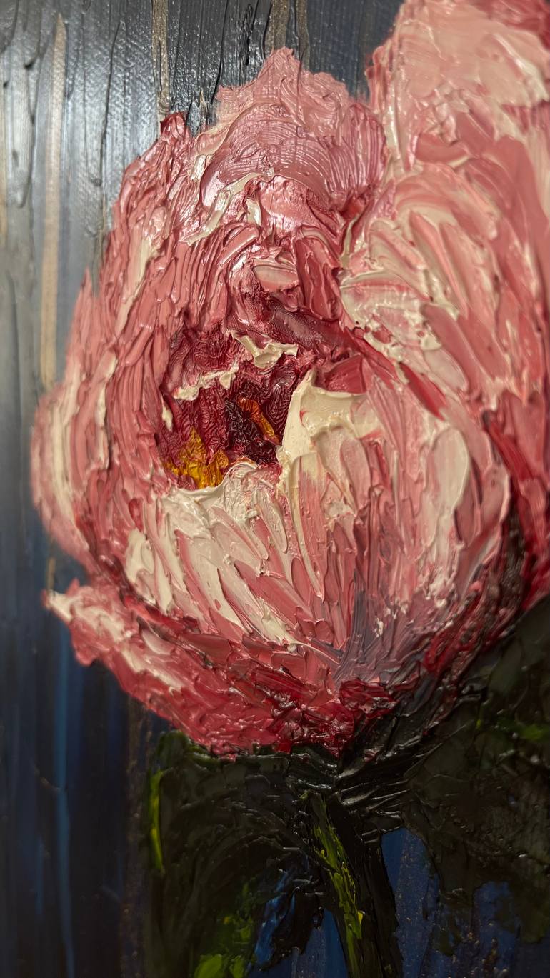 Original Abstract Expressionism Botanic Painting by Anastasiia Novitskaya