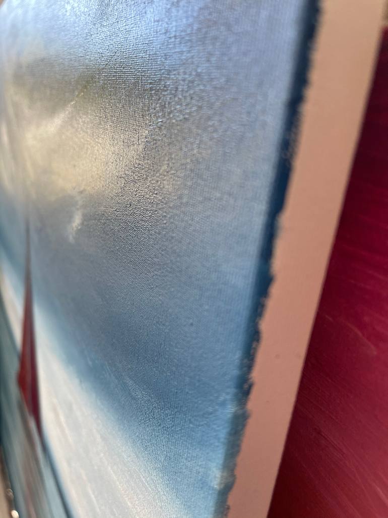 Original Expressionism Boat Painting by Anastasiia Novitskaya