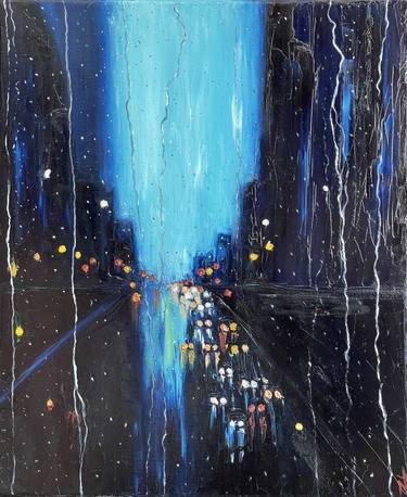 Print of Abstract Cities Paintings by Anastasiia Novitskaya