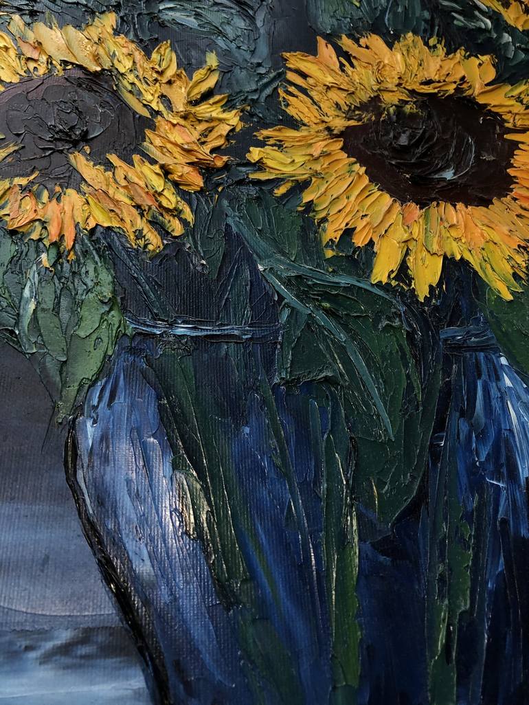 Original Impressionism Floral Painting by Anastasiia Novitskaya