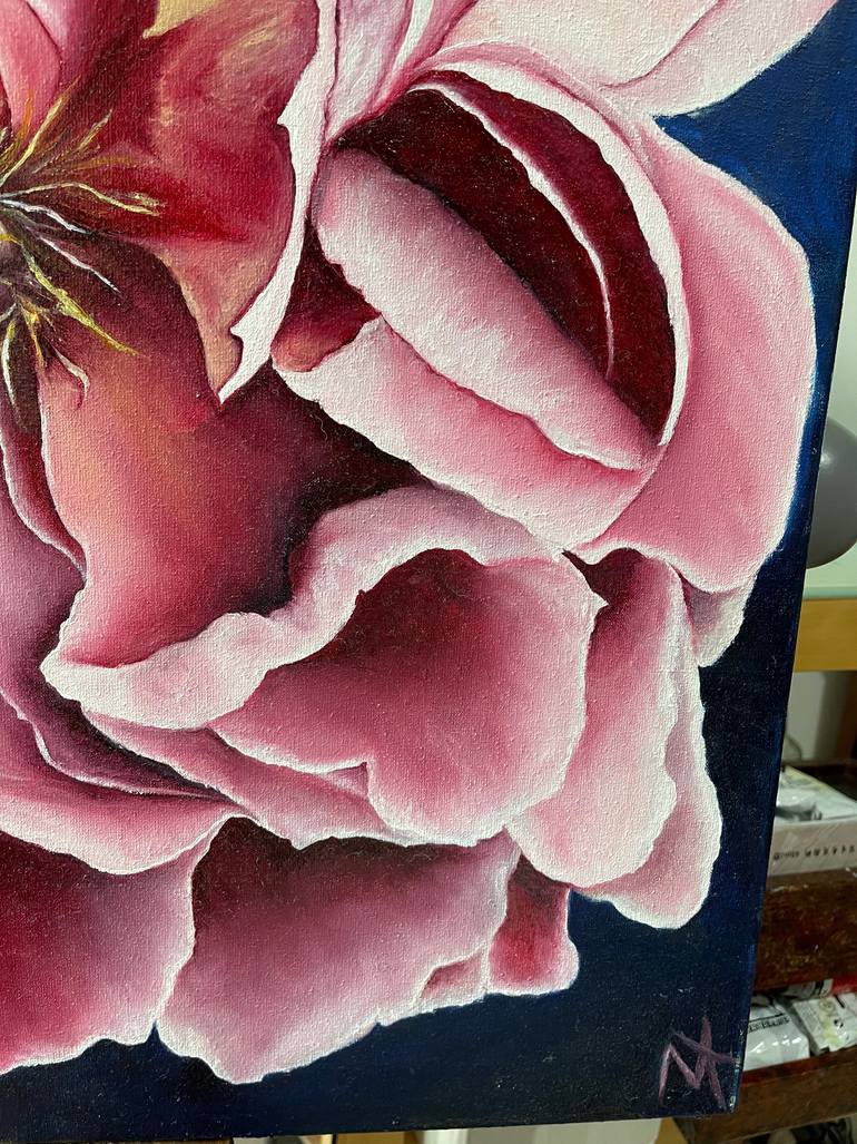 Original Expressionism Floral Painting by Anastasiia Novitskaya