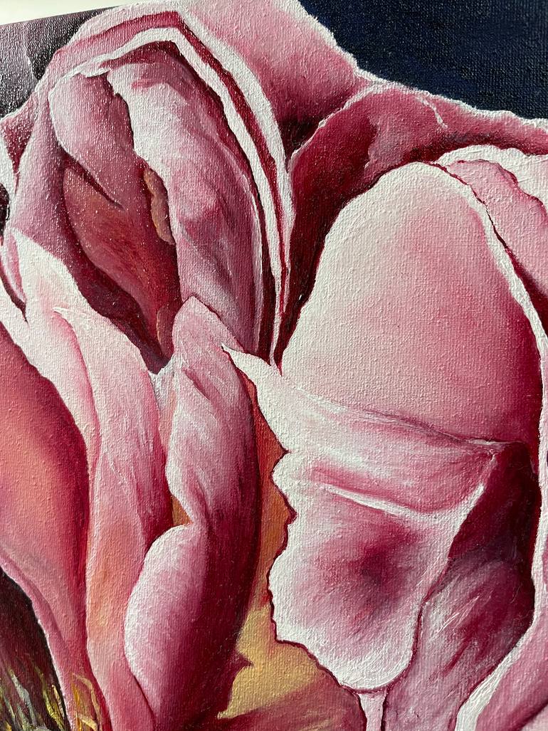 Original Expressionism Floral Painting by Anastasiia Novitskaya