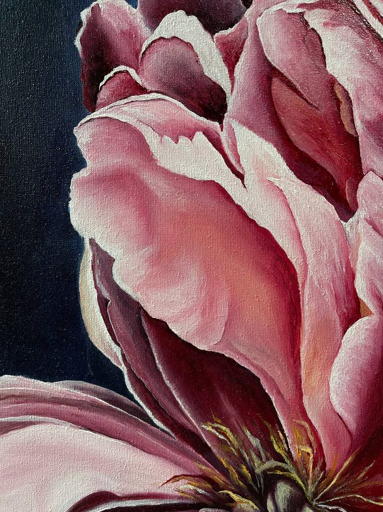 Original Expressionism Floral Painting by Anastasiia Novitskaya