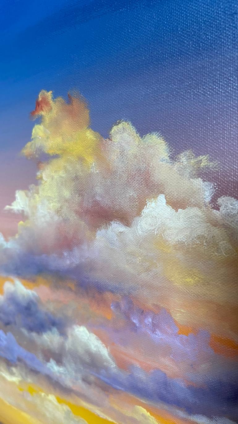 Original Expressionism Landscape Painting by Anastasiia Novitskaya