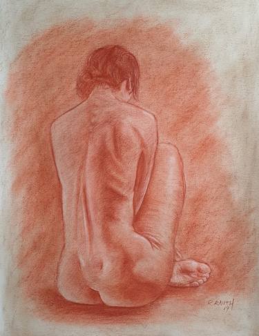 Original Figurative Nude Drawings by Rodney Rauth